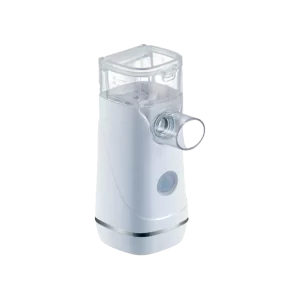 Hikoneb MESH-S600C: beyaz el tipi gövde, şeffaf ilaç haznesi ve ağızlık bağlantısı